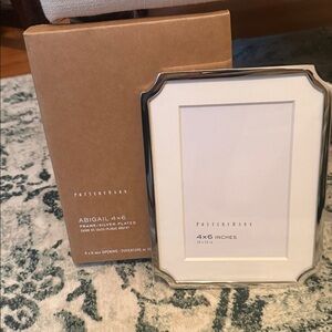 NEW Pottery Barn Abigail 4x6” silver-plated frame